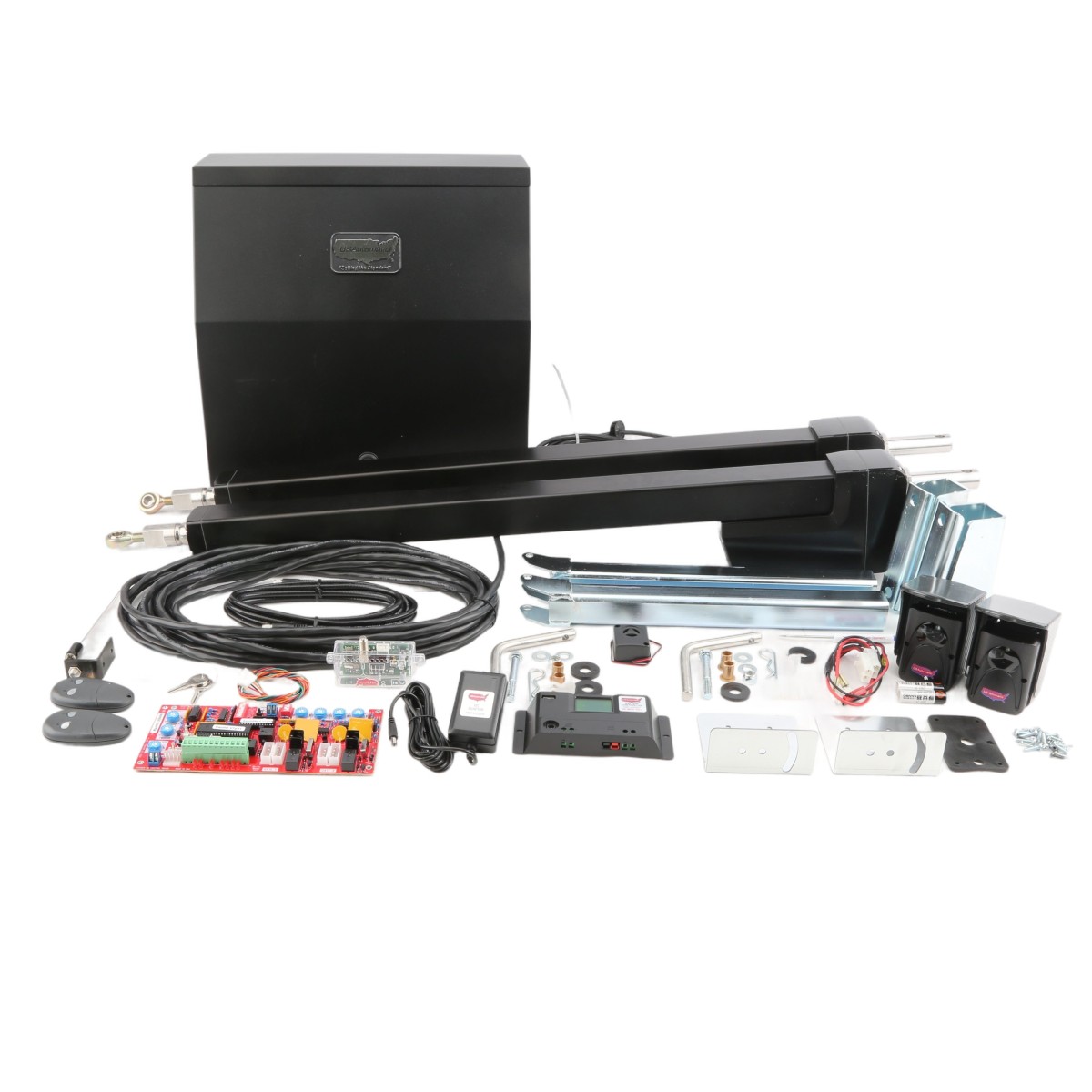 Ranger HD Dual Gate AC Charged Swing Gate Operator w/ Entry & Exit Controls USAutomatic Gate