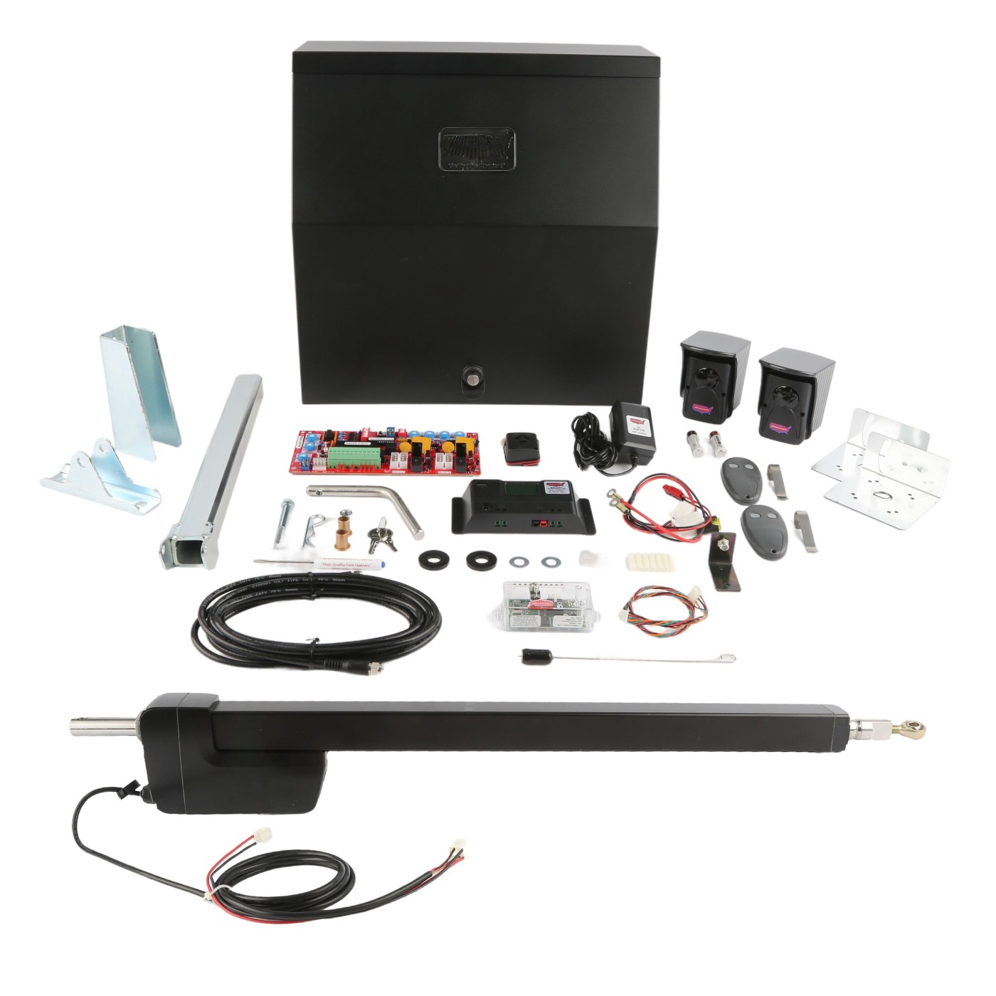 Ranger HD Single Gate AC Charged Swing Gate Operator w/ Entry & Exit Controls USAutomatic