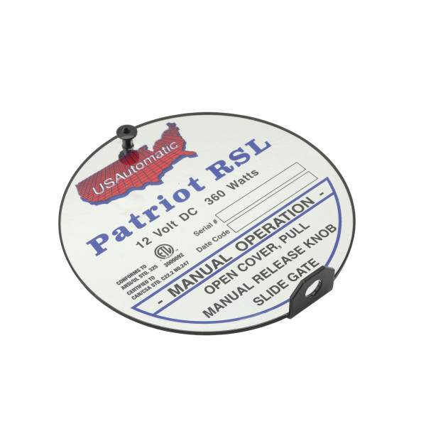 Manual Release Cover for Patriot RSL Slide Gate Openers - USAutomatic 590030 