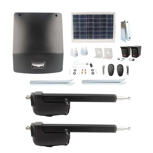 USAutomatic Ranger 500 2 Solar Charged Dual Swing Gate Opener Kit with Receiver - 020513 (Default)