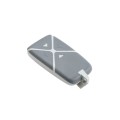 LCR 4-Button Premium Transmitter Fixed or Clone programmable, visor clip, keychain eyelet, rubberized elastomeric face