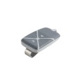 LCR 4-Button Premium Transmitter Fixed or Clone programmable, visor clip, keychain eyelet, rubberized elastomeric face