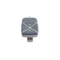LCR 4-Button Premium Transmitter Fixed or Clone programmable, visor clip, keychain eyelet, rubberized elastomeric face