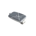 LCR 4-Button Premium Transmitter Fixed or Clone programmable, visor clip, keychain eyelet, rubberized elastomeric face