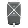 LCR 4-Button Premium Transmitter Fixed or Clone programmable, visor clip,
keychain eyelet, rubberized elastomeric face