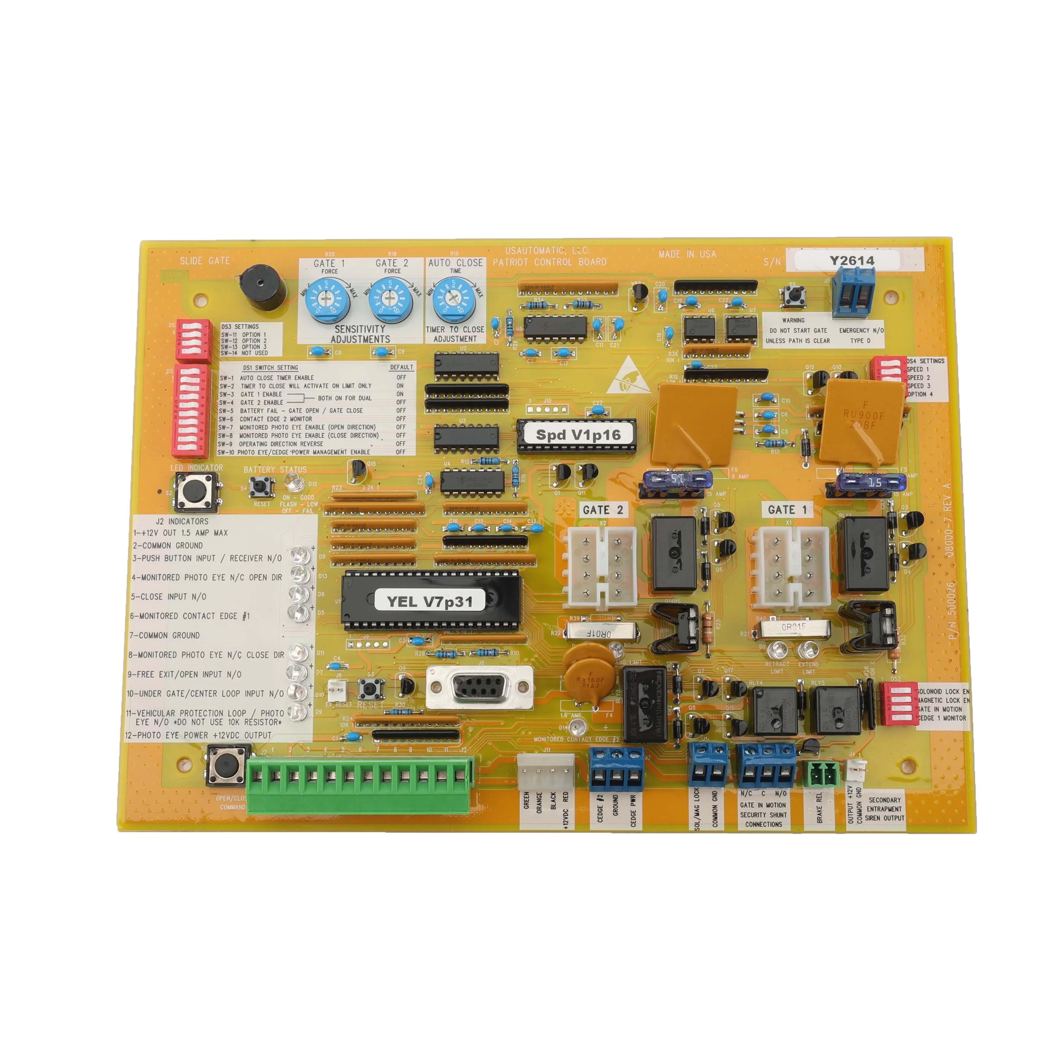 USAutomatic 500026 Yellow Slide Gate Control Board